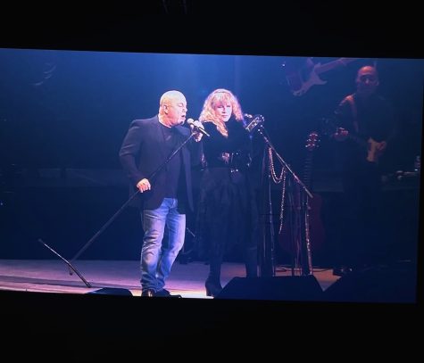Billy Joel and Stevie Nicks preforming Stop Draggin My Heart Around.