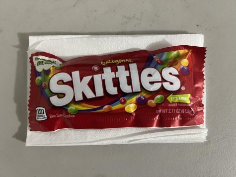 A package of Skittles which is one of the candies that could be banned