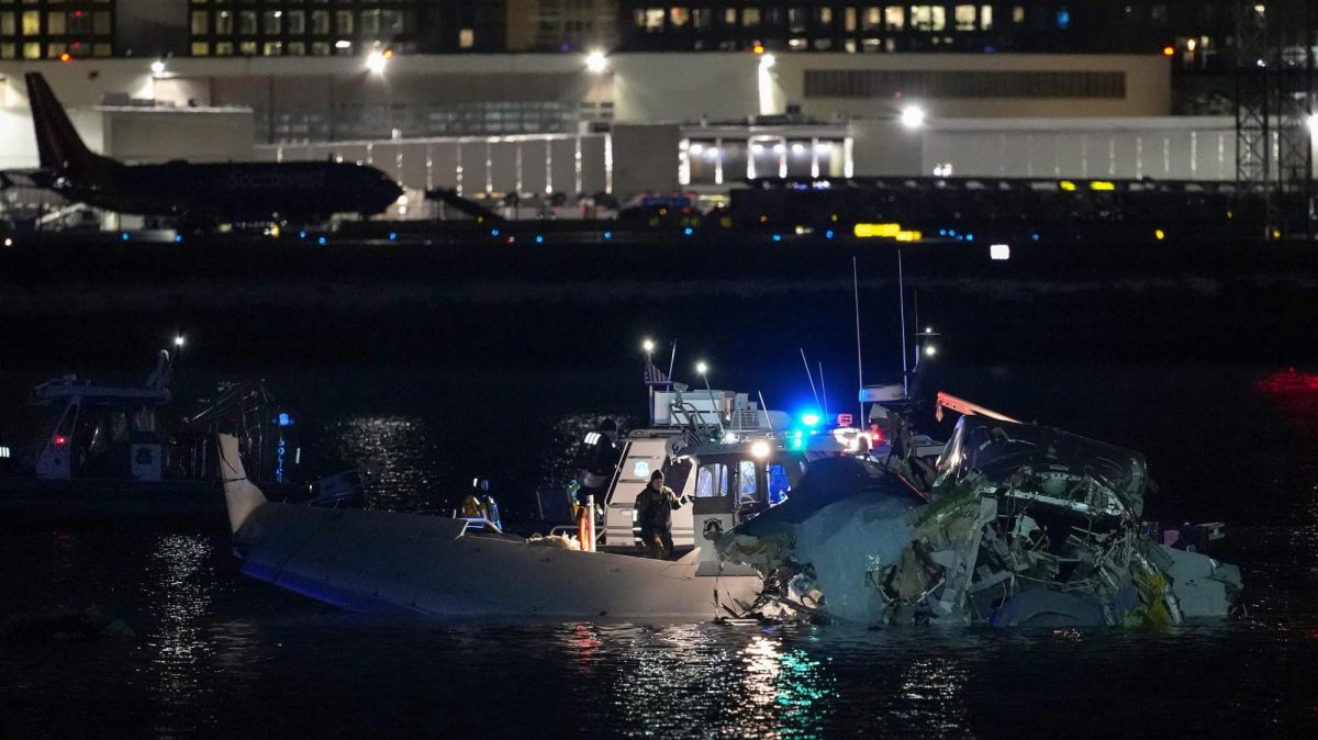 Wreckage of the collision on January 29 in the Potomac River